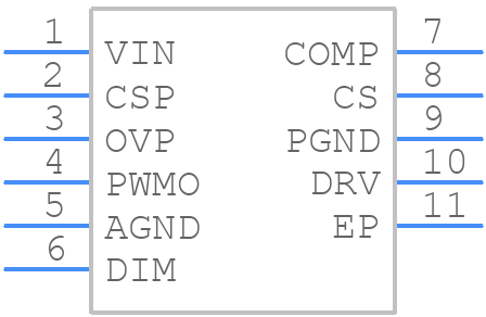 AL8866QFN-7 - Diodes Incorporated - PCB symbol
