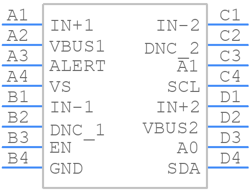 INA2227AIYBJR - Texas Instruments - PCB symbol
