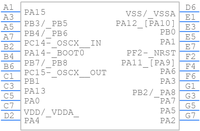 STM32C092ECY6TR - STMicroelectronics - PCB symbol