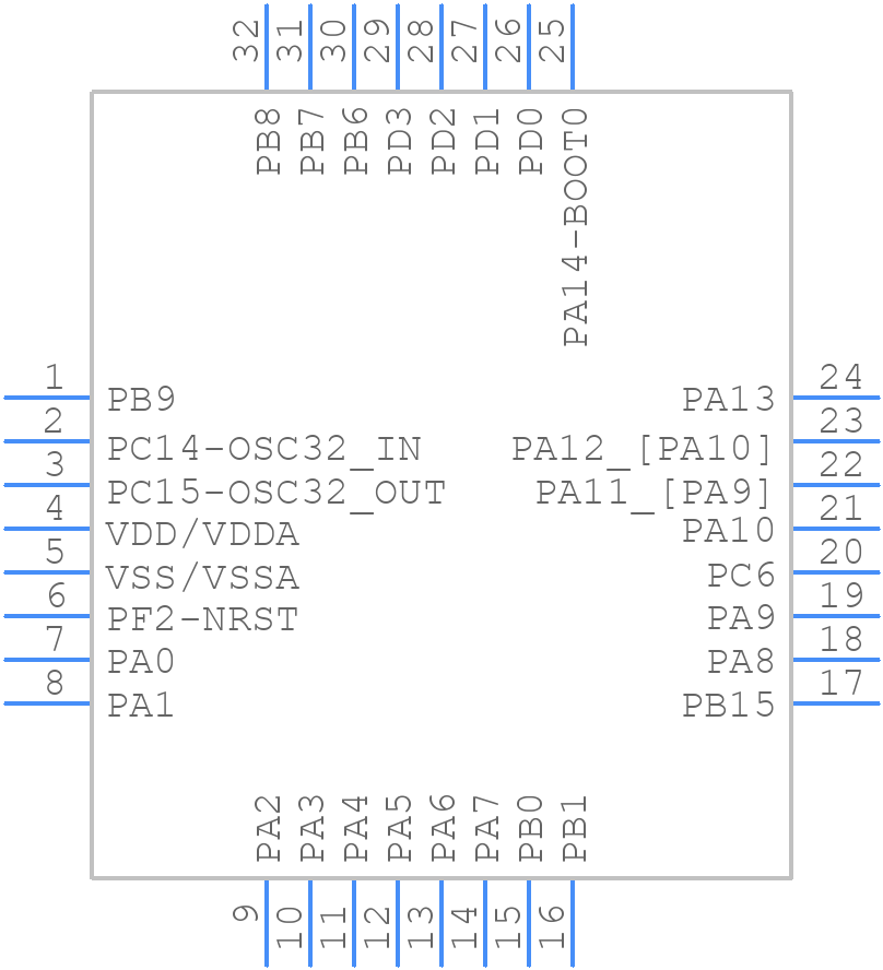 STM32G081KBT6N - STMicroelectronics - PCB symbol