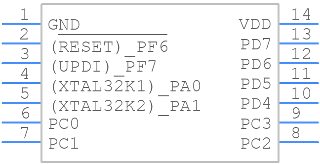 AVR16EB14-E/SL - Microchip - PCB symbol