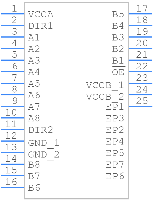 SN74AXC8T245RHLRG4 - Texas Instruments - PCB symbol