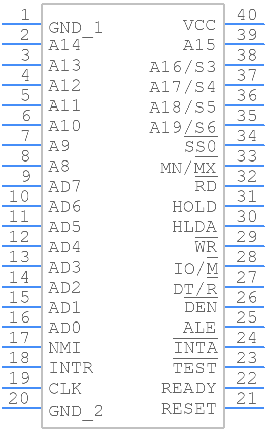 CP80C88-2Z - Renesas Electronics - PCB symbol