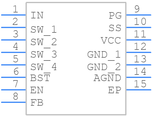 MPQ28261DL-LF-Z - Monolithic Power Systems (MPS) - PCB symbol
