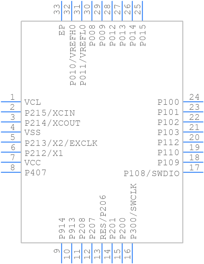 R7FA0L1073CNH#BA0 - Renesas Electronics - PCB symbol