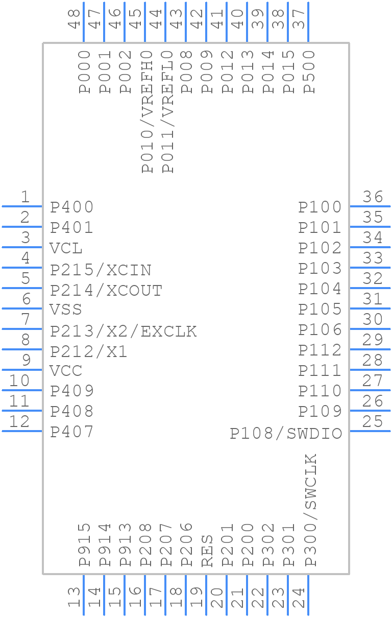 R7FA0L1053CFL#BA0 - Renesas Electronics - PCB symbol