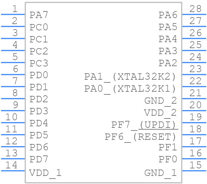 AVR32EB28-I/SS - Microchip - PCB symbol