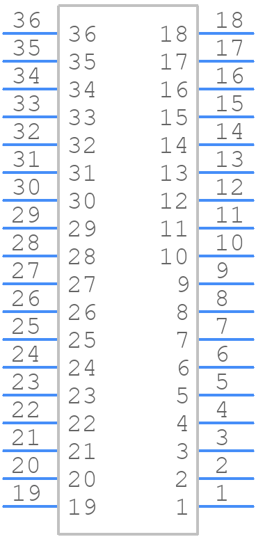 57LE-40360-77C0 - DDK - PCB symbol