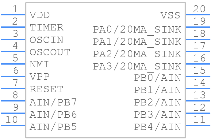ST62T20CM6 - STMicroelectronics - PCB symbol