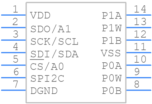 MCP42U83T-503E/ST - Microchip - PCB symbol