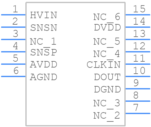 AMC0386M10DFXR - Texas Instruments - PCB symbol
