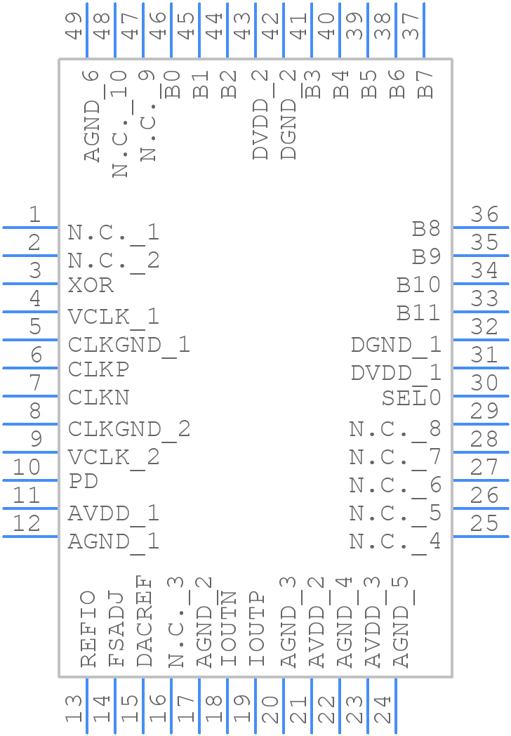 MAX5883EGM+TD - Analog Devices - PCB symbol