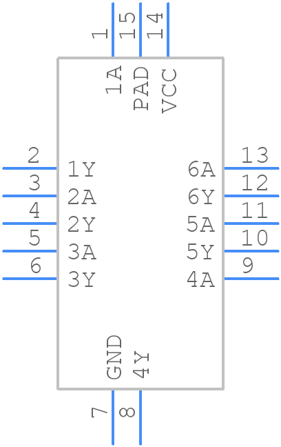 SN74ACT14BQAR - Texas Instruments - PCB symbol