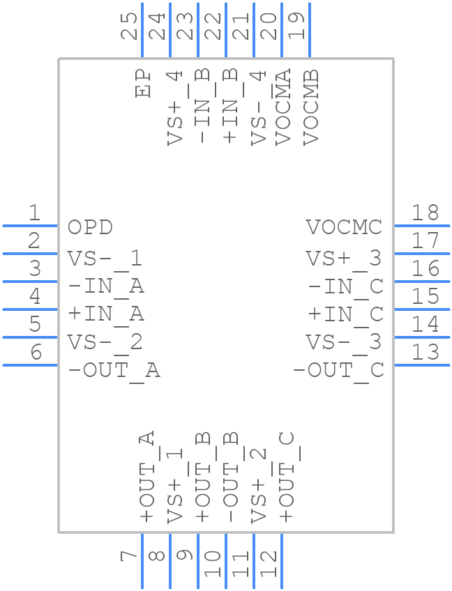 AD8133ACPZ-REEL7 - Analog Devices - PCB symbol