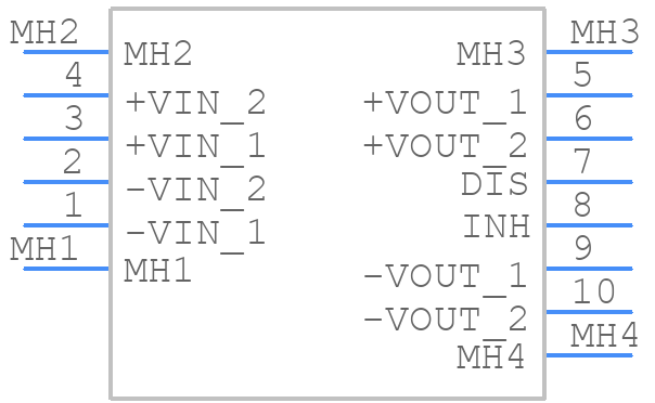 DSF500 - XP POWER - PCB symbol