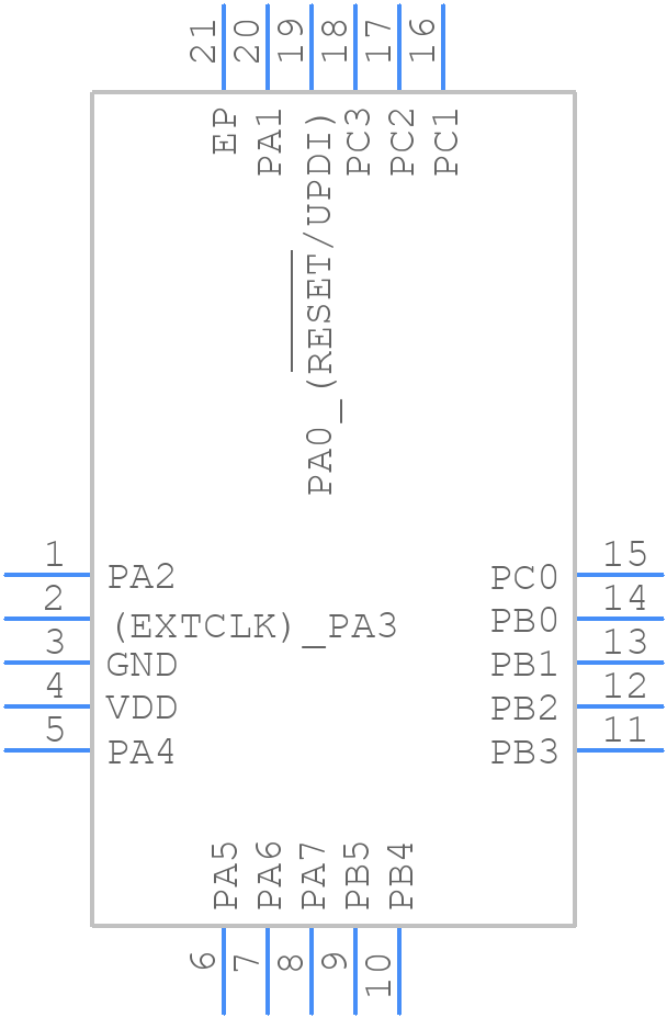 ATTINY1606-MNR - Microchip - PCB symbol