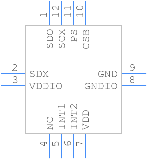 BMA250 - BOSCH - PCB symbol
