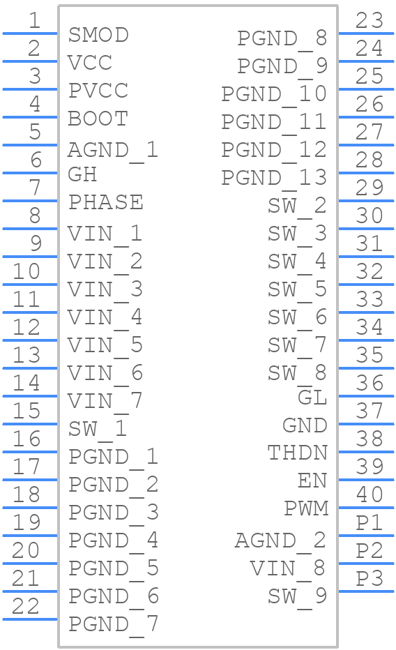 ISL99140IRZ-T - Renesas Electronics - PCB symbol