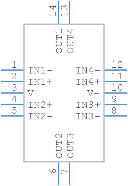TLV9054IRUCR - Texas Instruments - PCB symbol
