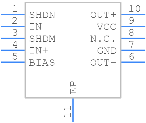 MAX9718DEUB+T - Analog Devices - PCB symbol