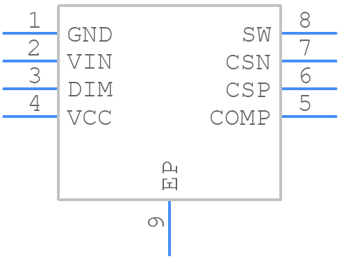 TPS922050D2DGNR - Texas Instruments - PCB symbol