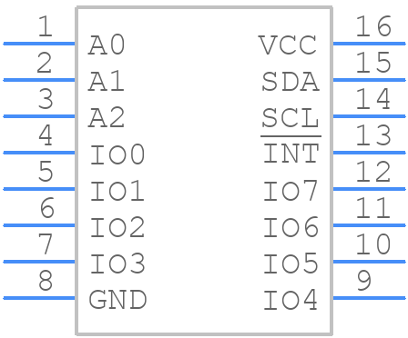 PI4IOE5V9554ALEX - Diodes Incorporated - PCB symbol