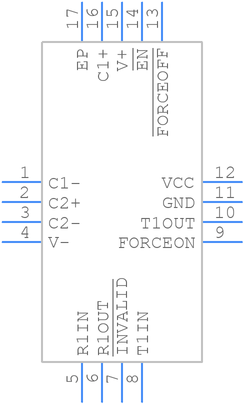 MAX3221ECTE+ - Analog Devices - PCB symbol
