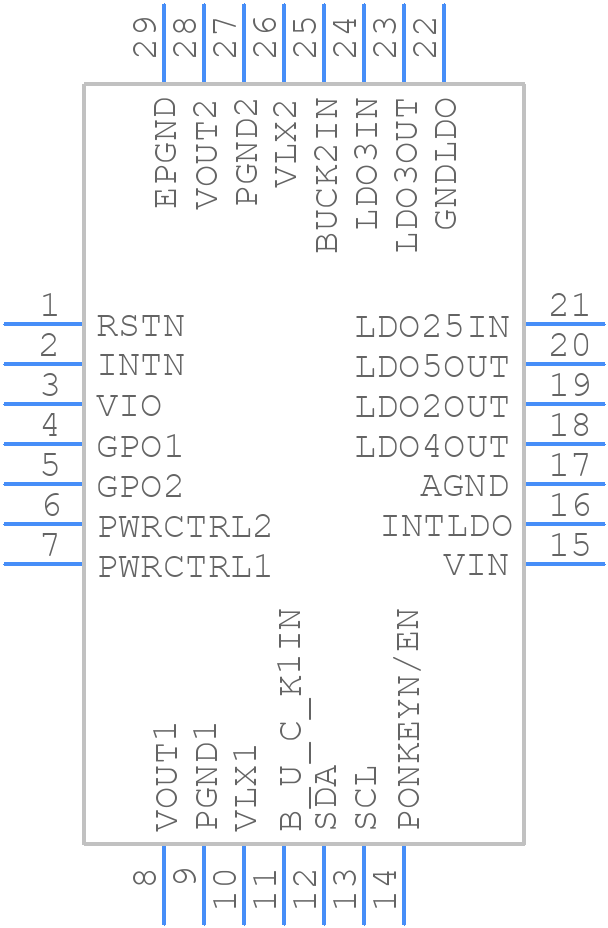 STPMIC1LAPQR - STMicroelectronics - PCB symbol