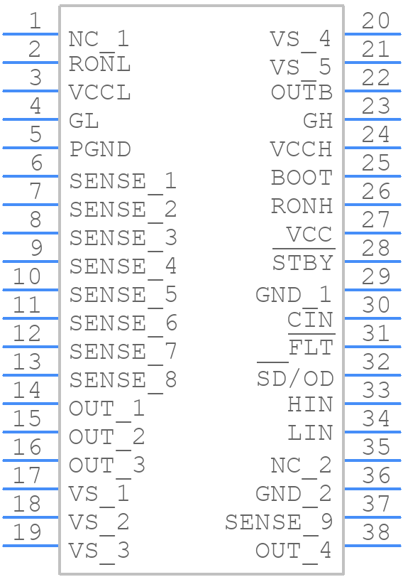 GANSPIN611TR - STMicroelectronics - PCB symbol