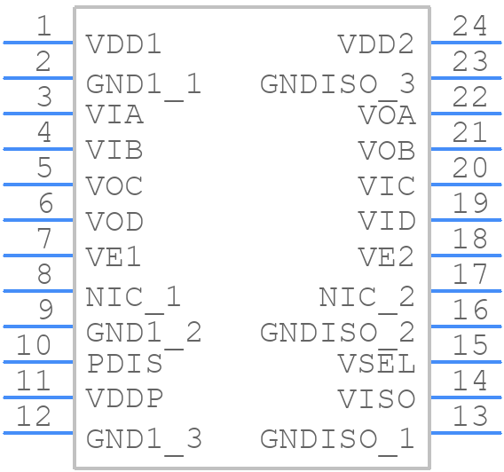 ADUM6412BRSZ-RL7 - Analog Devices - PCB symbol