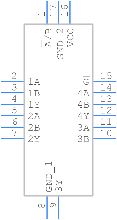 SN74AC157WBQBRQ1 - Texas Instruments - PCB symbol