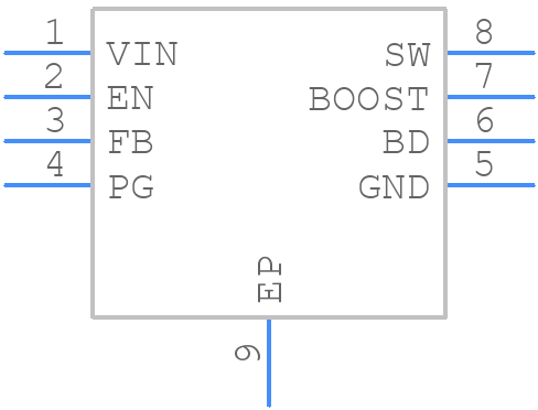MCP16364T-E/Q8B - Microchip - PCB symbol