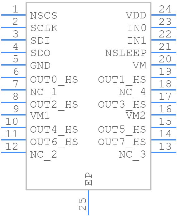 DRV81080QPWPRQ1 - Texas Instruments - PCB symbol