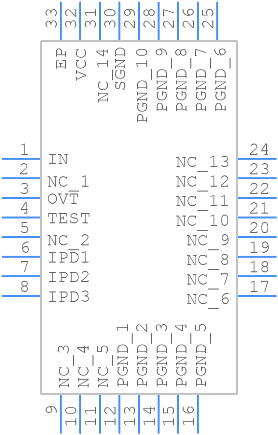 IPS1050LQ - STMicroelectronics - PCB symbol