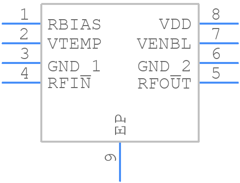 ADL8124ACPZN-R7 - Analog Devices - PCB symbol