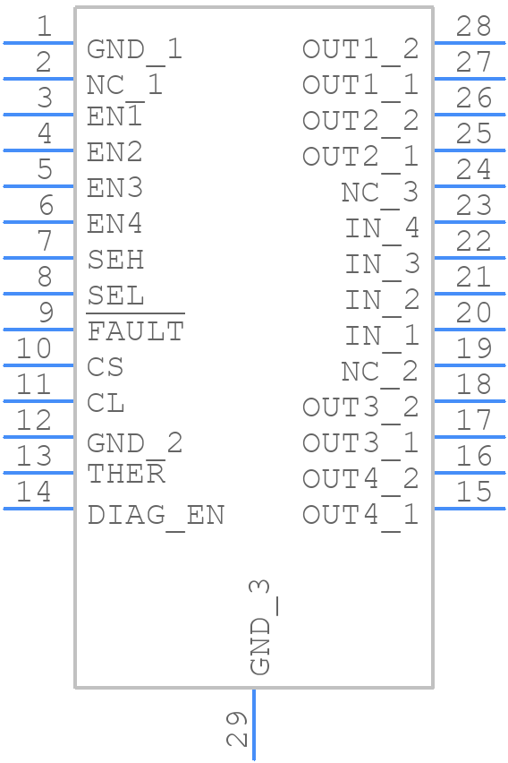 TPS7H2140MPWPTSEP - Texas Instruments - PCB symbol