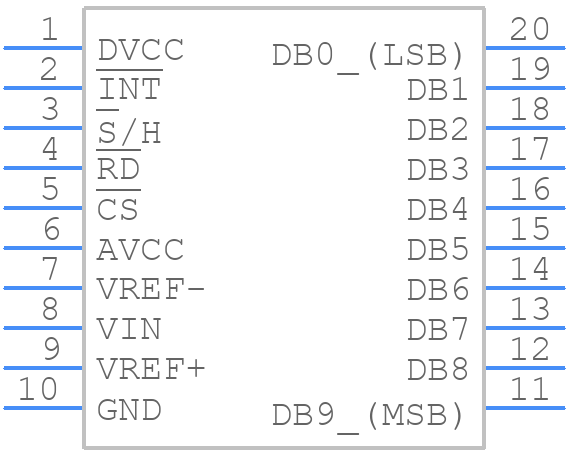 ADC1061CIN/NOPB - Texas Instruments - PCB symbol
