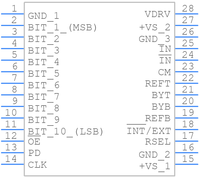 ADS822EG4 - Texas Instruments - PCB symbol