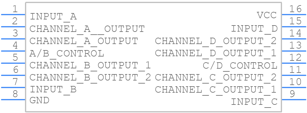 DS34C87TN - Texas Instruments - PCB symbol