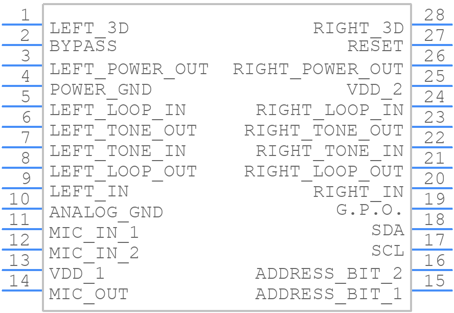 LM4832N - Texas Instruments - PCB symbol