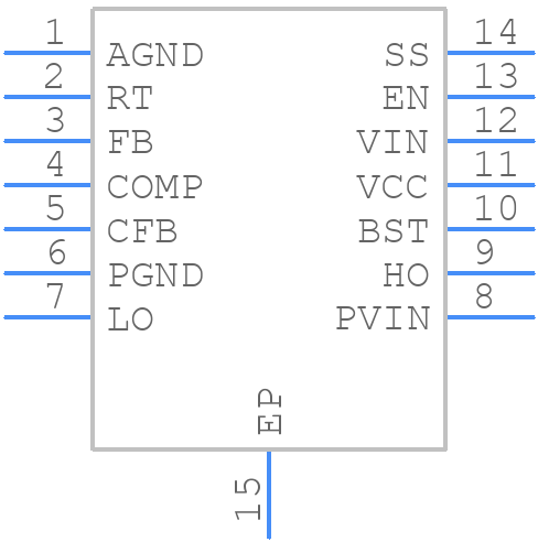 LM5015MH - Texas Instruments - PCB symbol