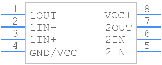LMV822IDGKRG4 - Texas Instruments - PCB symbol