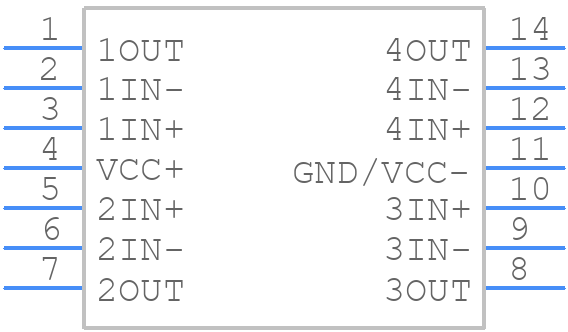 LMV824DGVRG4 - Texas Instruments - PCB symbol