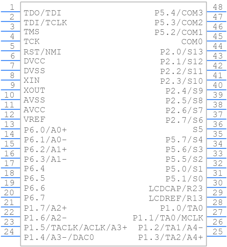 MSP430F4260IDL - Texas Instruments - PCB symbol