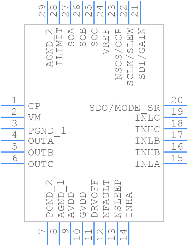 DRV8376HQNLGRQ1 - Texas Instruments - PCB symbol