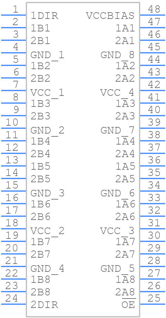 SN74ABTE16245DLG4 - Texas Instruments - PCB symbol