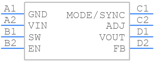 TPS62313YZDT - Texas Instruments - PCB symbol