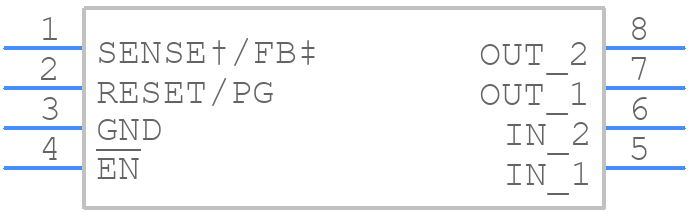 TPS7250QDRG4 - Texas Instruments - PCB symbol