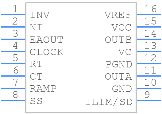 UC28025NG4 - Texas Instruments - PCB symbol