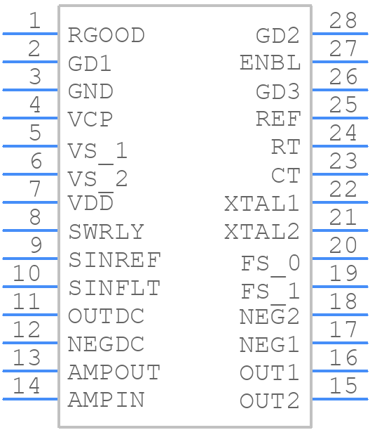 UCC3750DWG4 - Texas Instruments - PCB symbol